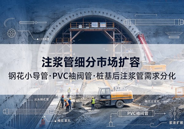 通川注浆管细分市场扩容，隧道钢花小导管、PVC 袖阀管、桩基后注浆管需求分化